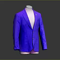 Elegant Purple Men's Suit With Single Breasted Design And Button Details