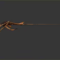 Mythical Fantasy Creature With Red Orange Limbs And Wing Like Structures
