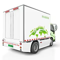 Industrial Equipment Pure Electric New Energy Truck With Green World Map And City Elements