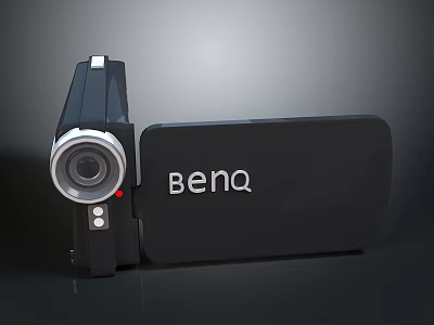 BenQ Handheld Black Camcorder With HD Lens And Sleek Portable Design 3d model