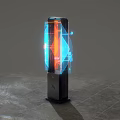 modern heater sci-fi fan convection heater 3d model