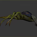 Fantasy Spider Like Creature With Long Colorful Legs Red Tipped Claws And Spiked Body Design