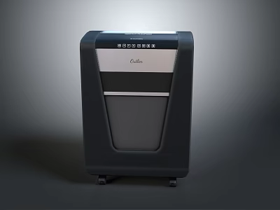 Efficient Modern Paper Shredder With Wheels And Control Panel For Office Equipment 3d model