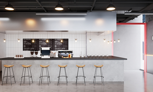 Industrial LOFT Cafe 3d model