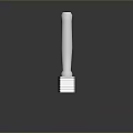 Durable Brown Bristle Cleaning Brush With White Handle And Ergonomic Grip