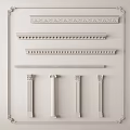 French Gypsum Line Gypsum Component Carved European Column Roman Column 3d model