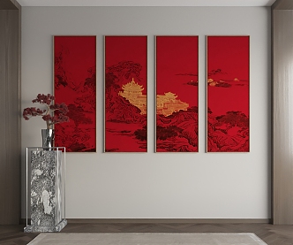 New Chinese Decorative Painting 3d model