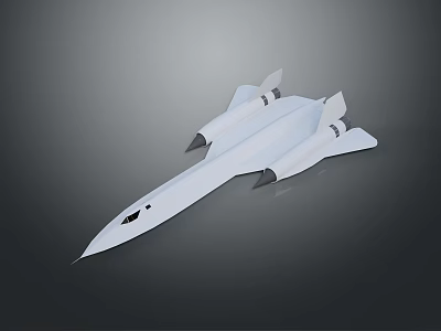 White Sleek Aerodynamic Spacecraft Design For Future Cosmic Exploration Missions 3d model