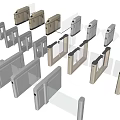 Public Facilities Various Security Turnstiles Including Tripod Swing Barrier Types For Access Control 3d model
