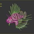 Modern lionfish lion fish lionfish marine fish 3d model