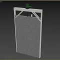 Industrial Sliding Gate With Metal Frame Gray Panel And Top Drive Mechanism