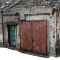 Dilapidated Industrial Factory Building With Red Brick Walls Roof Chimneys And Old Windows