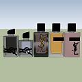 Luxury Perfume Bottles Collection With YSL Givenchy Different Shapes And Colors
