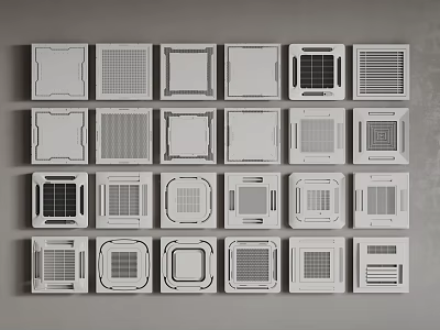 Variety Of Air Conditioner Vent Designs Displayed 3d model