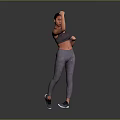 Man in Gray Sportswear Performing Boxing Pose Against Gray Background