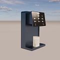 Modern Kitchen Water Dispenser With Digital Display And White Mug Tray