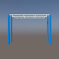 Sturdy Blue Parallel Bars Ideal For Sports Fitness Training Equipment