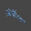 Sci-fi dreadnought ship 3d model