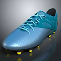 Professional Blue Teal Soccer Shoes With Modern Design And Yellow Studs