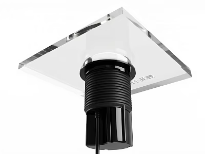 Transparent Acrylic Switch Panel With Modern Black Base And Sleek Design 3d model