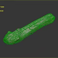 Handcrafted Wooden Stone Decorative Piece With Carved Texture And Natural Glossy Surface