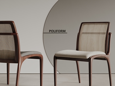 poliform Dining Chair Single Chair Leisure Chair 3d model