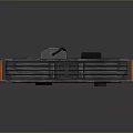 Industrial Control Device With Display Screen Orange And Gray Casing And Top Module