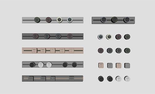 Modern socket smart mobile socket track socket circular socket 3d model