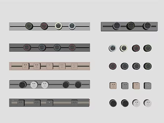 Modern socket smart mobile socket track socket circular socket 3d model