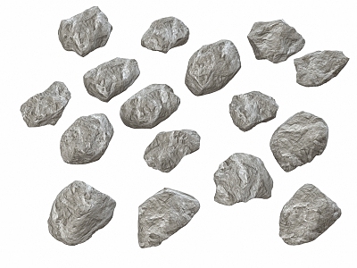 Modern Stone Landscape Stone Block Rock Stone Gravel 3d model