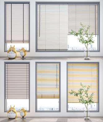 Modern Blinds Combination 3d model