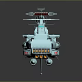 Light Blue Sci Fi Spaceship Model With Detailed Structure And Reflective Base