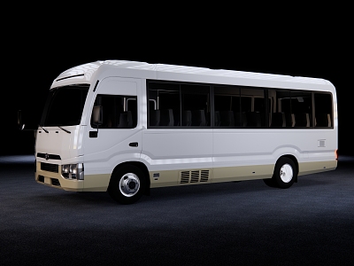 Hyundai Bus Toyota Coaster 3d model