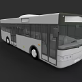 Modern City Bus With White Exterior Large Windows And Sleek Design