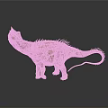 Green Spotted Dinosaur With Spiked Back And Horned Head Standing On Gray Background
