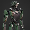 Skinned Skeleton Robot Animation Mechanical Warrior AI Smart 3d model