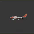 Vintage Red and Silver Military Airplane Model with US Air Force Insignia and Number Markings
