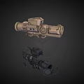 Tactical Weapon Scopes With Brown And Black Bodies And Optical Lenses For Precision Shooting