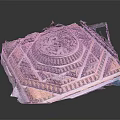 Traditional Carved Decorative Panel With Intricate Geometric Patterns And Relief Designs