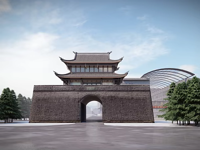 Ancient building SU model 3d model