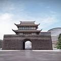 Ancient building SU model 3d model