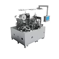 Industrial Automated Equipment With Blue Screen Display And Mechanical Components On Stable Base