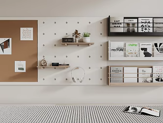Nordic Wall Storage Rack Storage Rack Decorative Rack 3d model