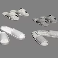 Gray and White Open Toe Fabric Slippers Soft Comfortable Home Use Various Designs