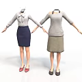 Women's Daily Life Clothing Sets With Shirts Skirts And Shoes In Various Styles