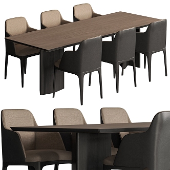 Modern table and chair combination table and chair combination 3d model