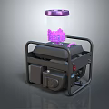 Black Generator With Transparent Purple Lid Purple Granules And Pink Handle