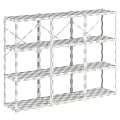 Sturdy Metal Open Shelving Unit With Multiple Tiers For Home Storage Organization