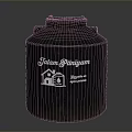Traditional Jalam Panjang Storage Bucket Featuring House Icon and Syariah Bahan
