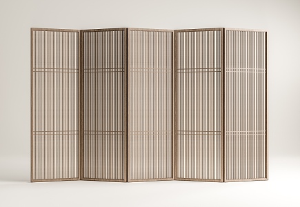 New Chinese Style Screen Partition Grille Partition 3d model